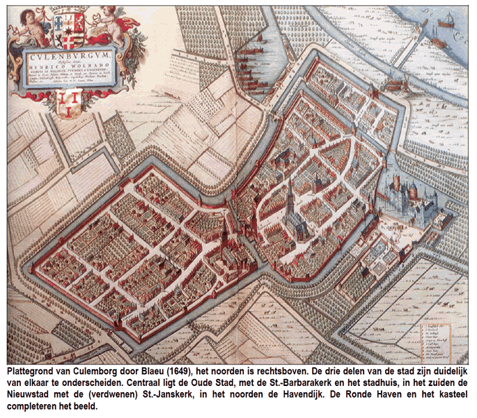 plattegrond Culemborg uit 1649